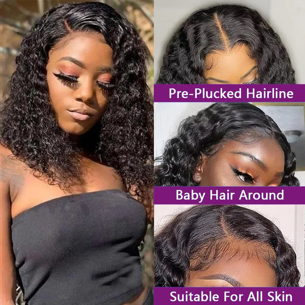 Short Bob Curly 13x4 Lace