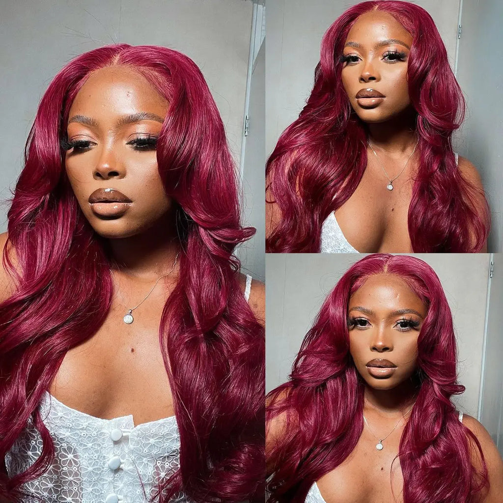 99J Burgundy Color Wig