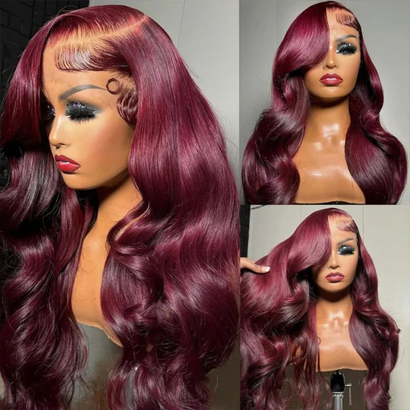 99J Burgundy Color Wig