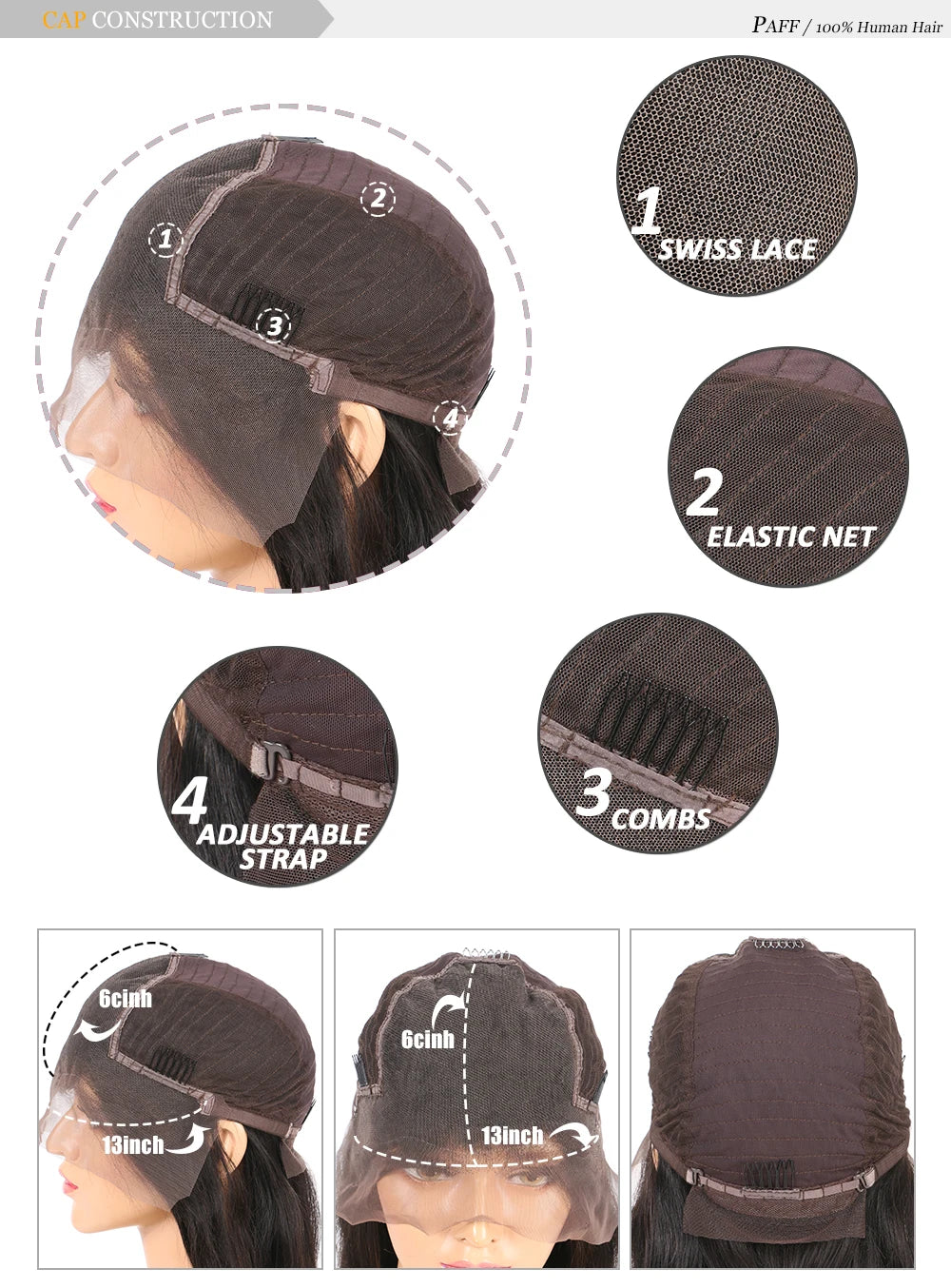 30" Long Kinky Curly Human Hair