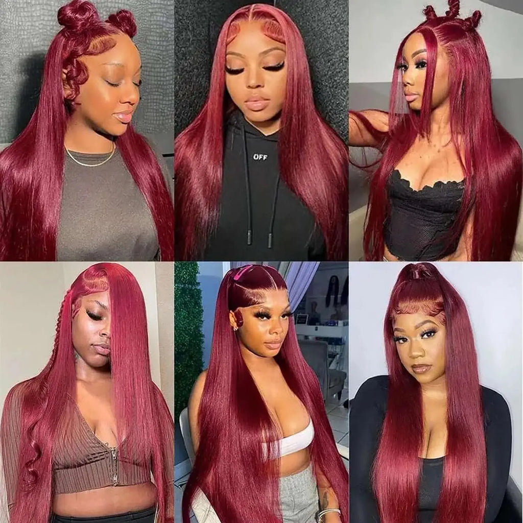 Burgundy 13x6 HD lace frontal