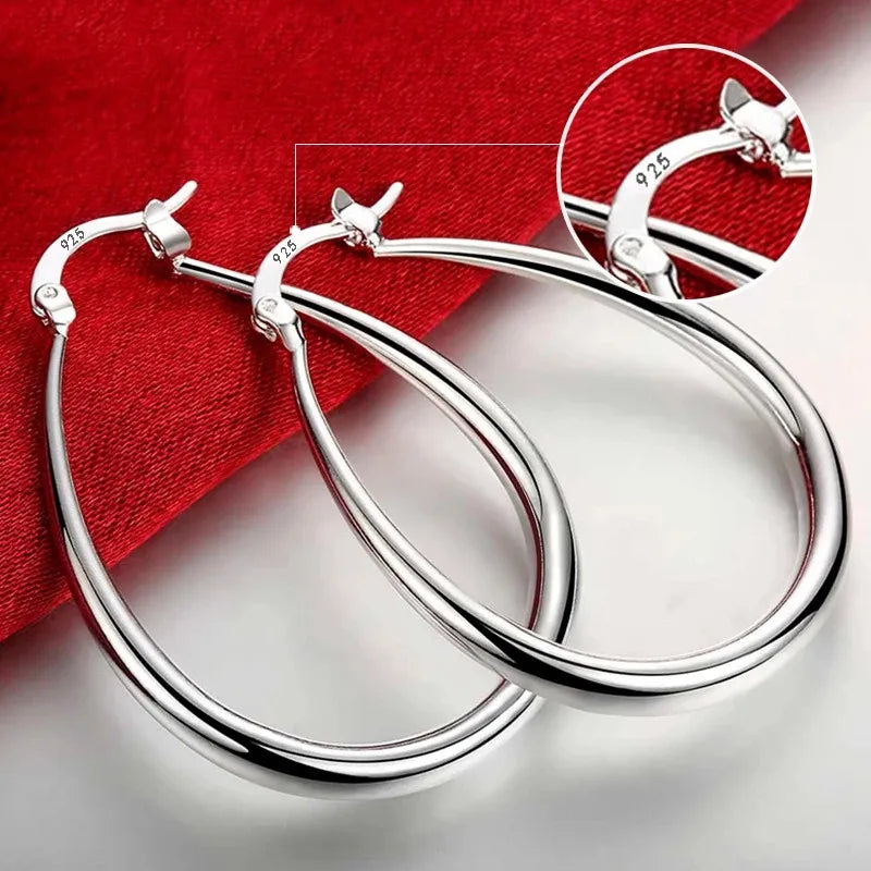 4.4cm oval earrings