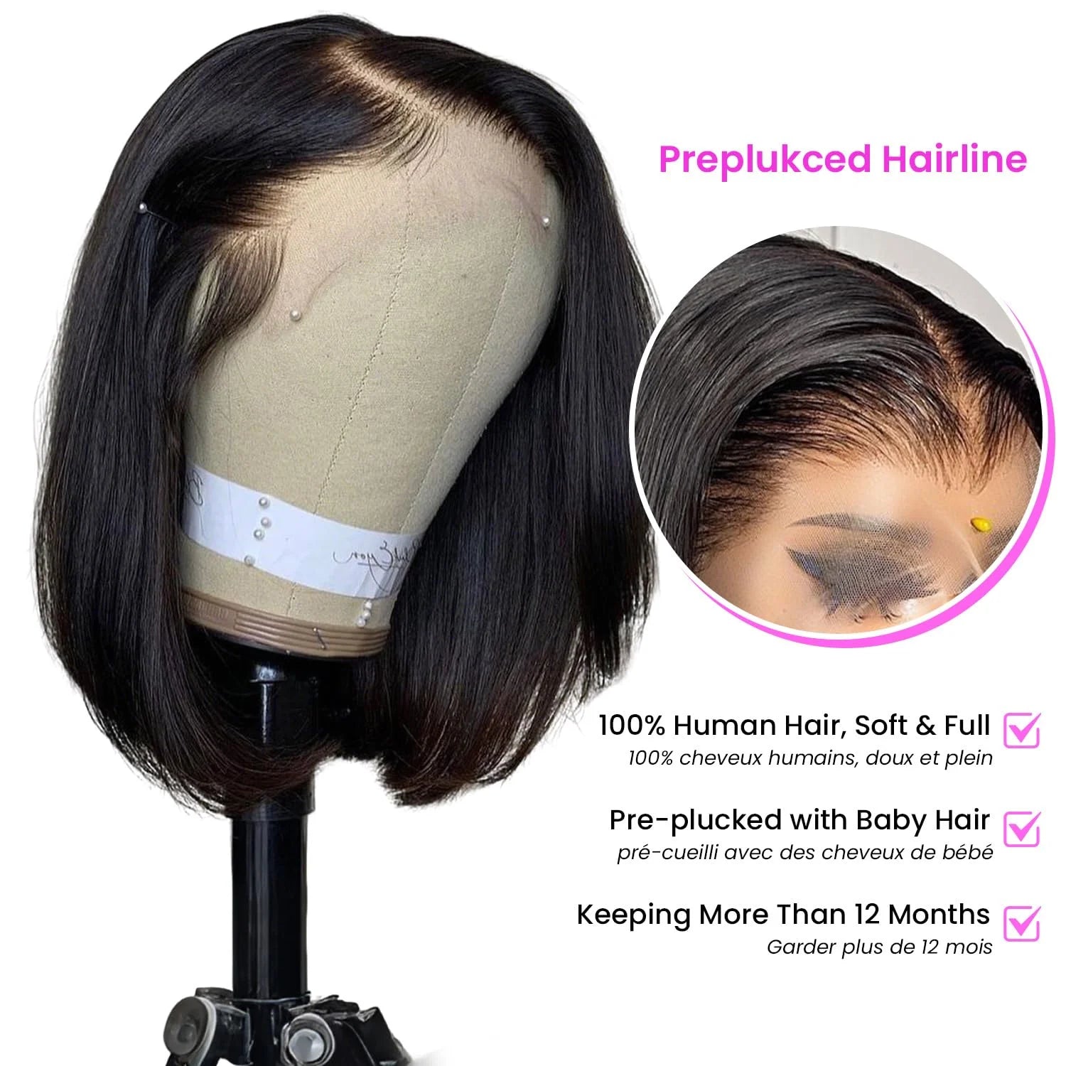 Bob Wig Human Hair