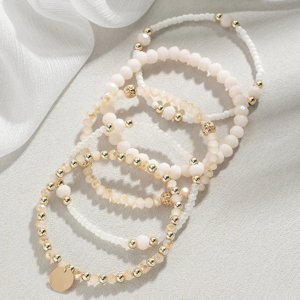 5Pcs Fashion Resin Beaded Bracelet