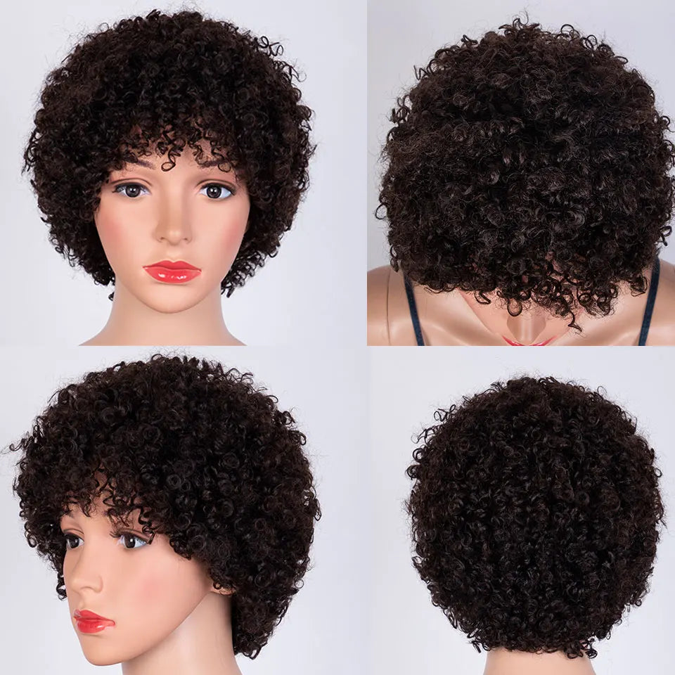 Sale Short Pixie Curly Bob