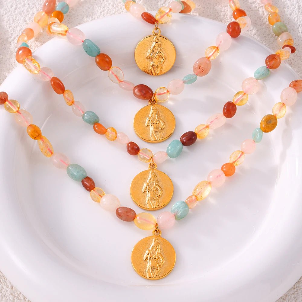Necklace Set Portrait Stainless Steel