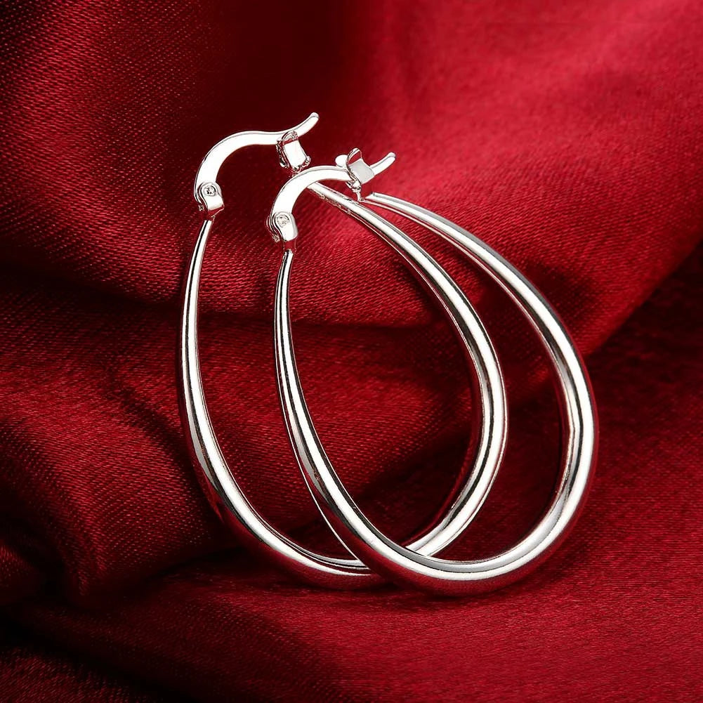 4.4cm oval earrings