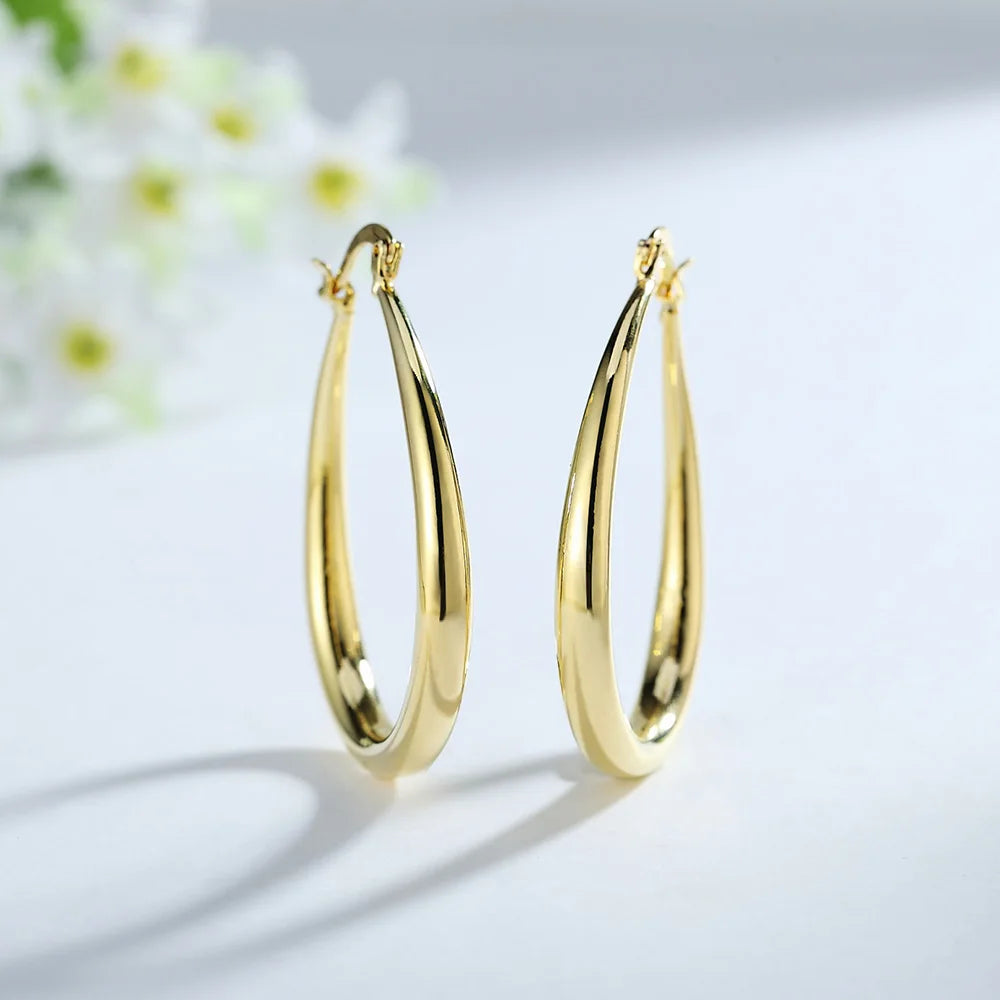 4.4cm oval earrings