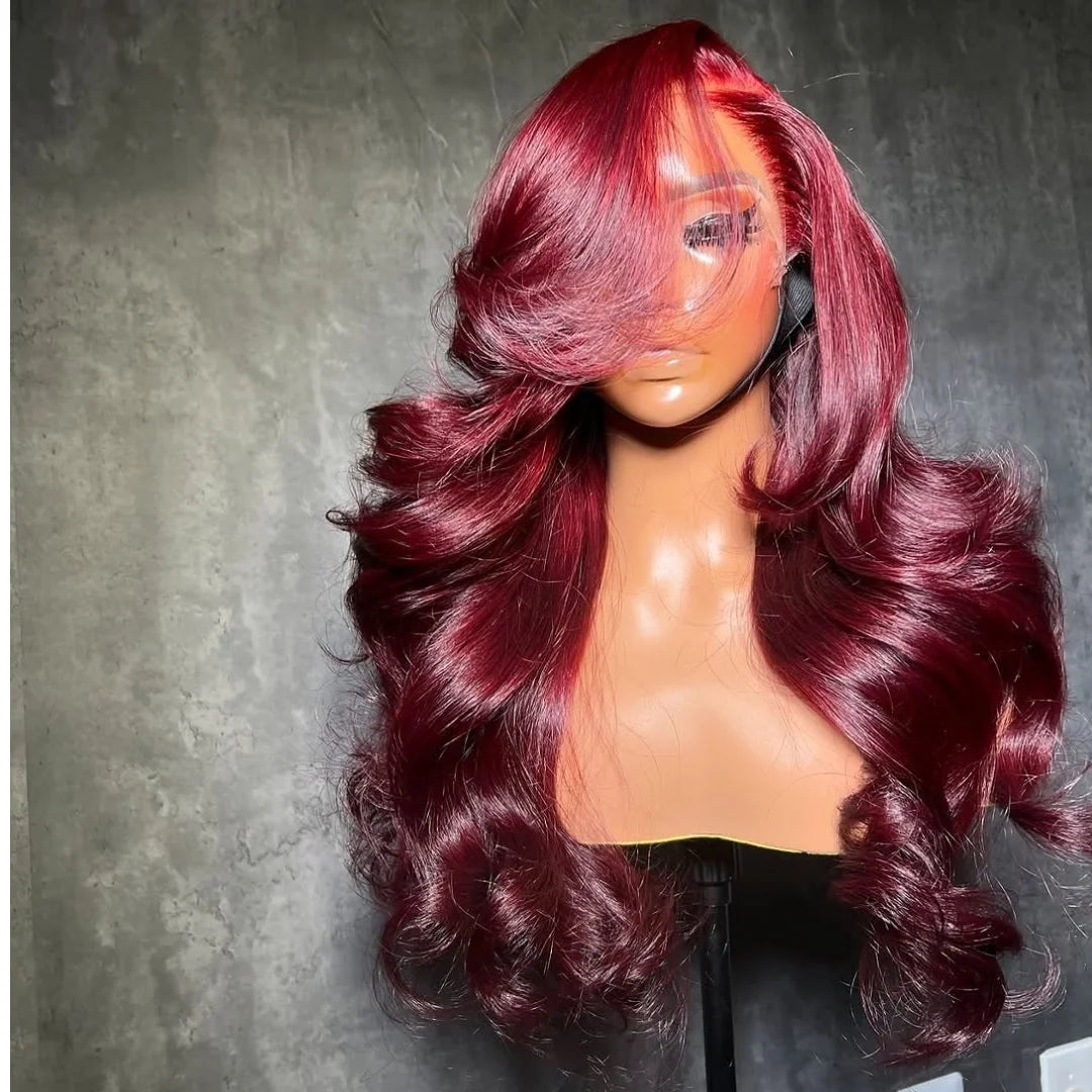 Burgundy 13x6 HD lace frontal