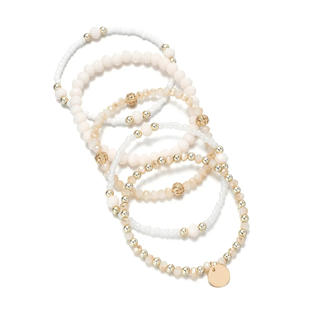 5Pcs Fashion Resin Beaded Bracelet