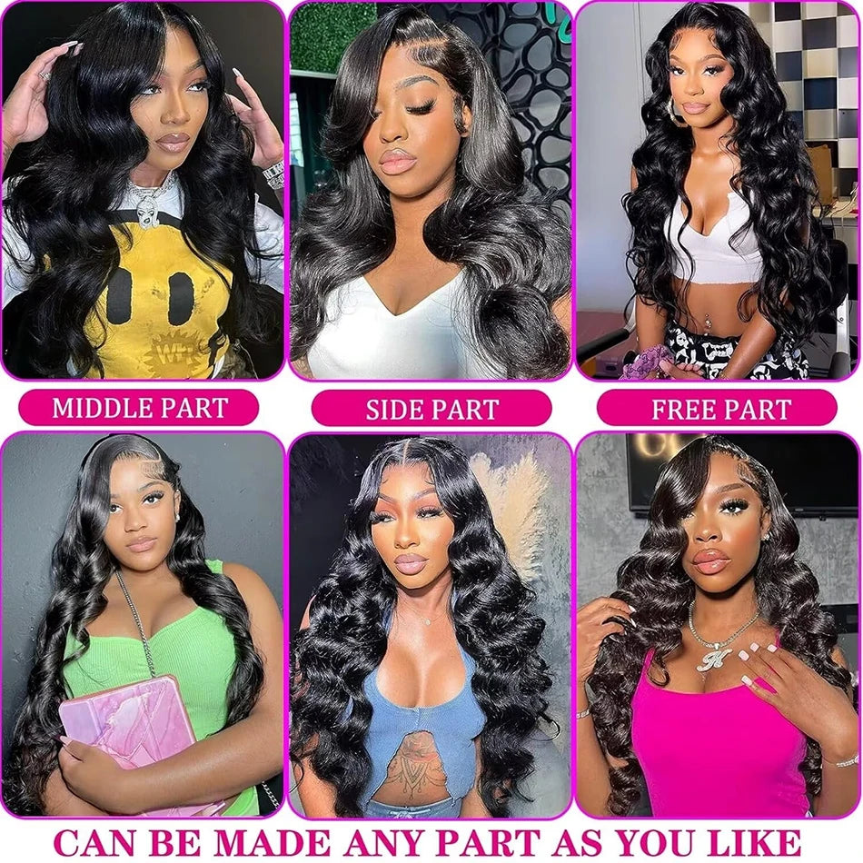 13x4 HD Transparent Lace Front Human Hair Wigs