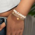 5Pcs Fashion Resin Beaded Bracelet