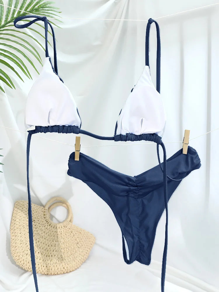 Sexy Folds Bikini Set