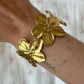 Wide Flower Bracelet