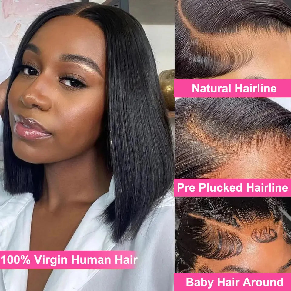 Short Bob Wigs Bone Straight