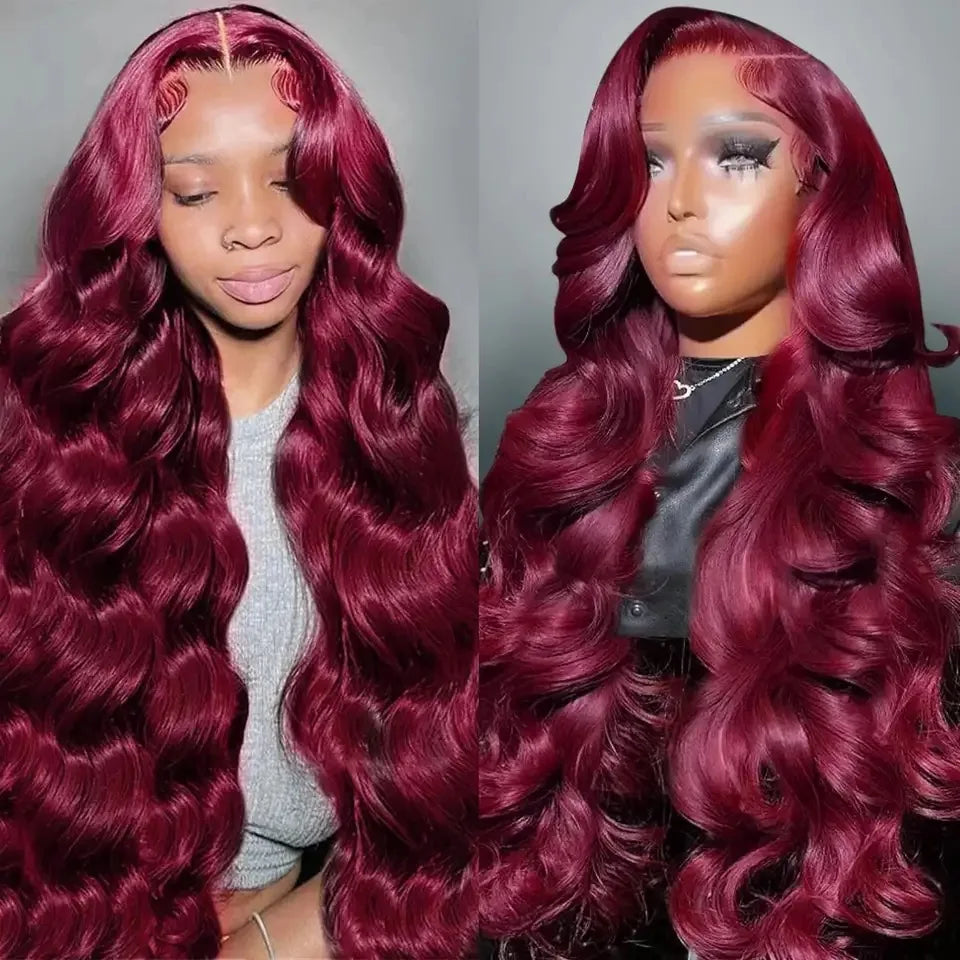 Red Burgundy Color Loose Wave
