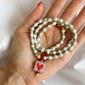 White turquoise bead necklace