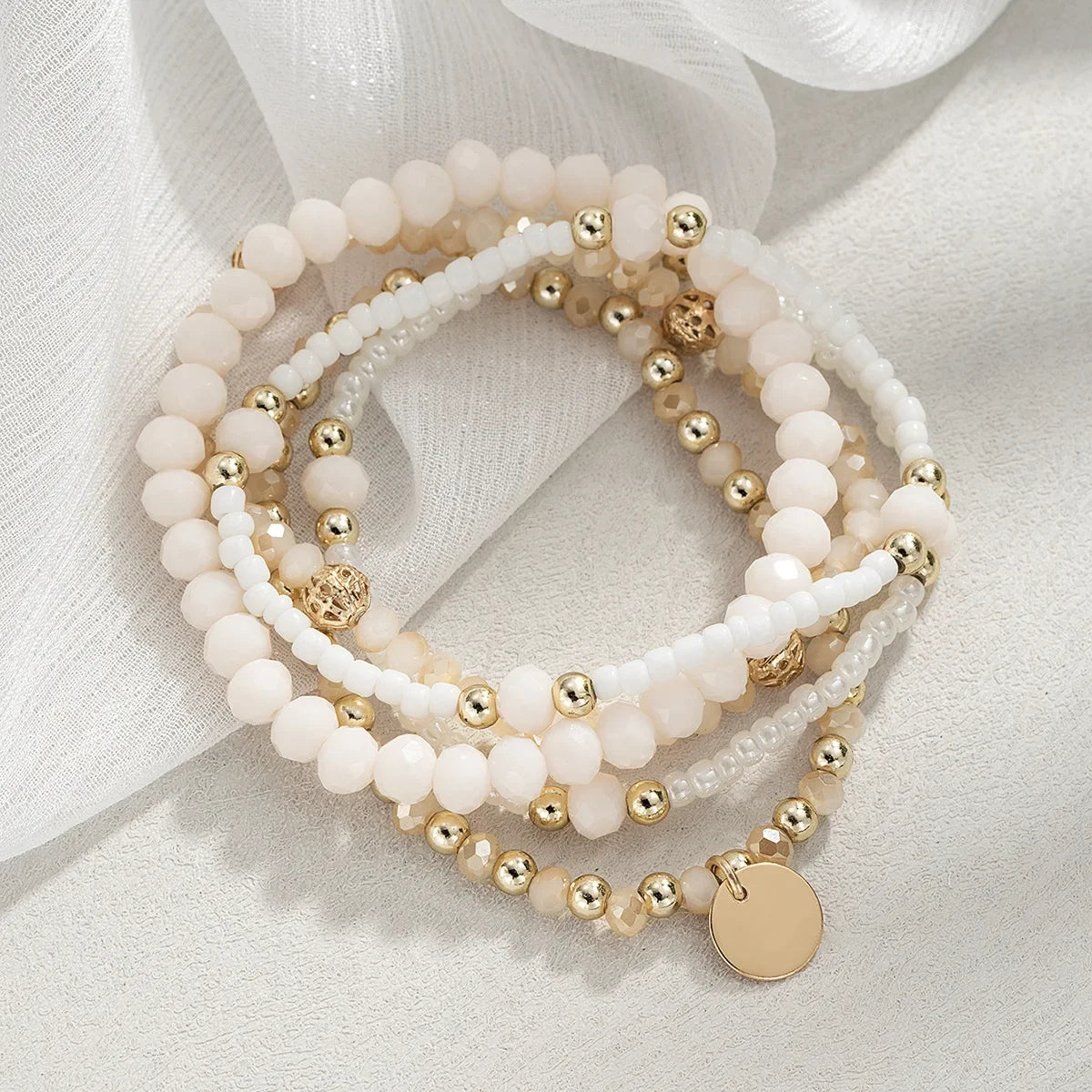 5Pcs Fashion Resin Beaded Bracelet