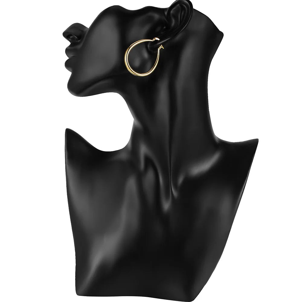 4.4cm oval earrings