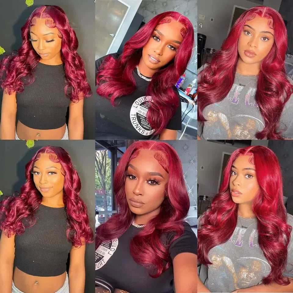 Red Burgundy Color Loose Wave