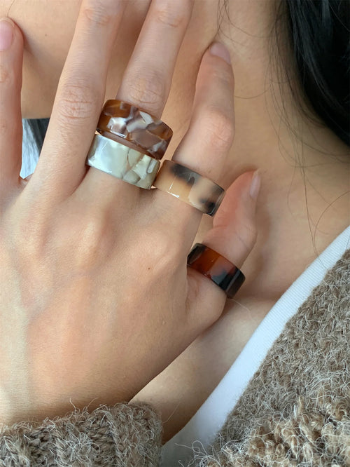 4-piece set of colorful rings