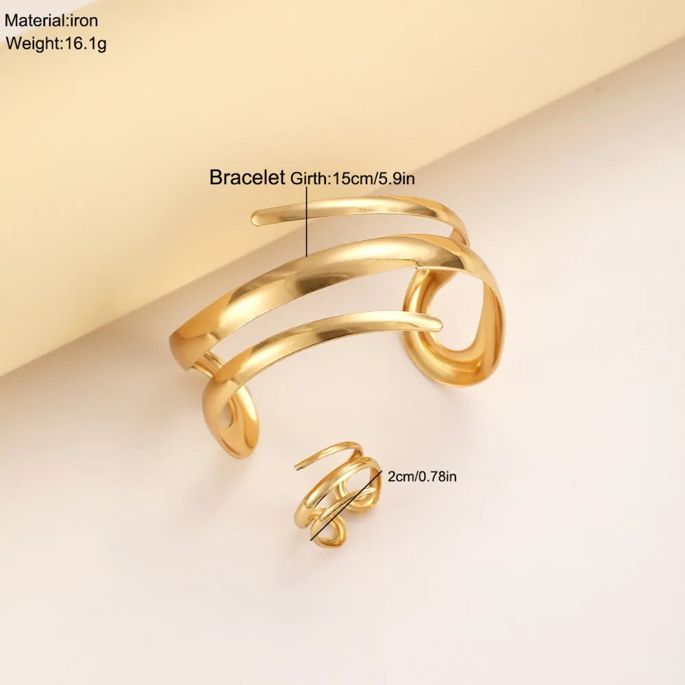 Thick Bracelet and Ring