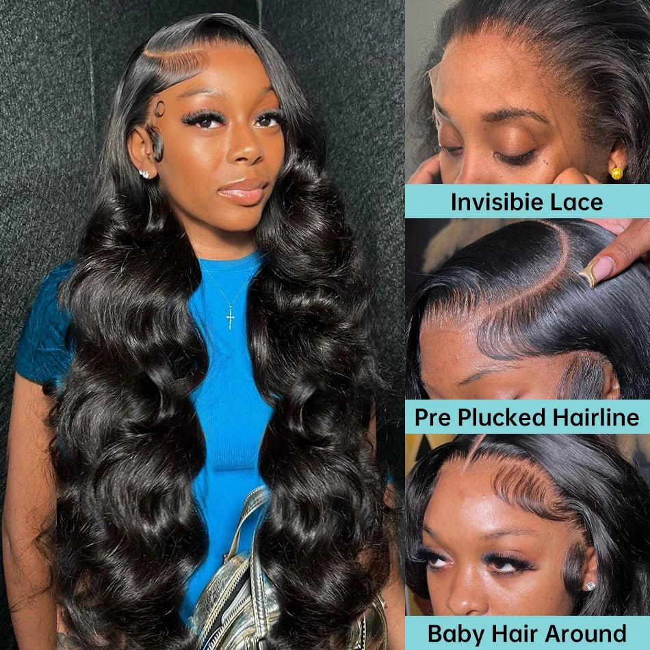 13x4 HD Transparent Lace Front Human Hair Wigs