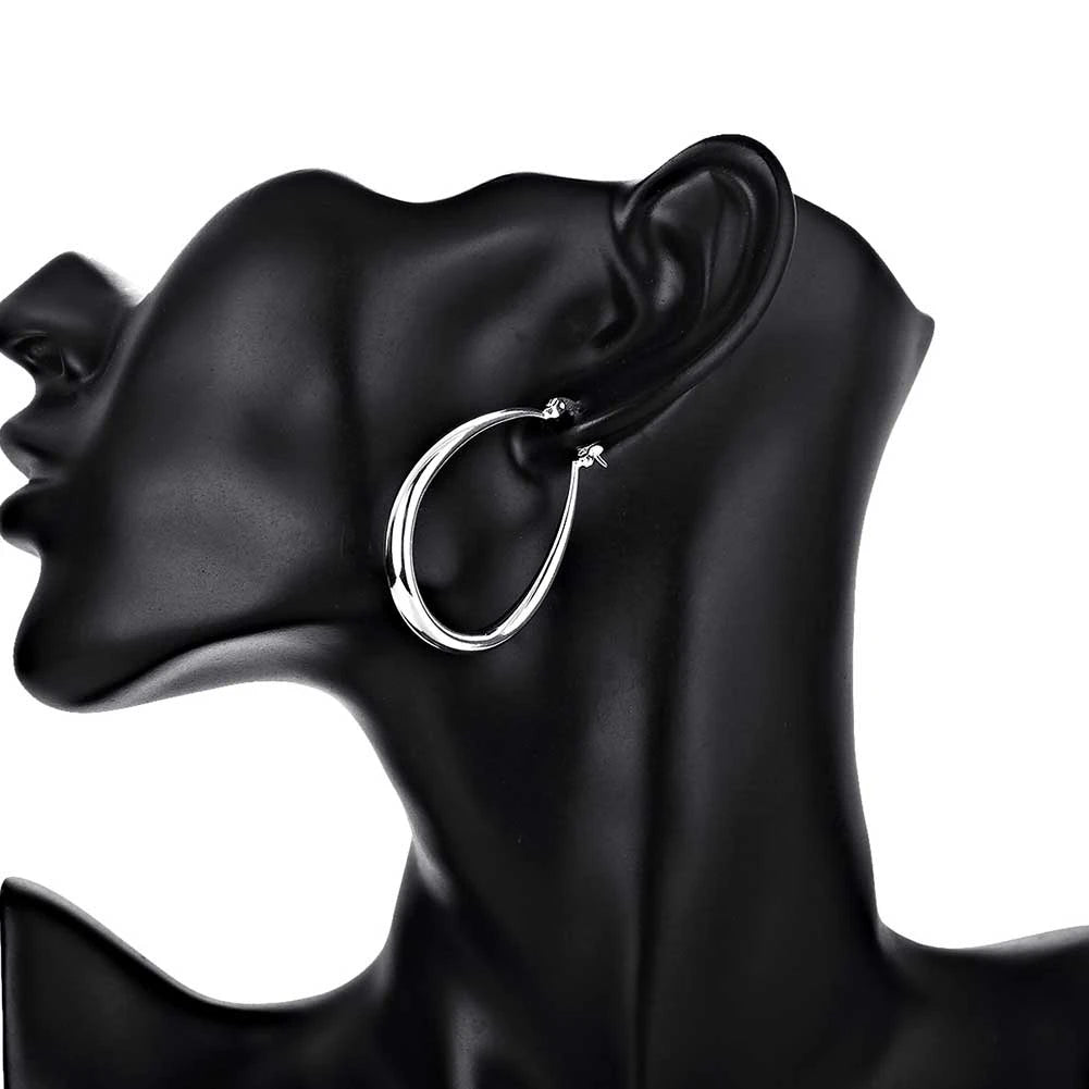4.4cm oval earrings
