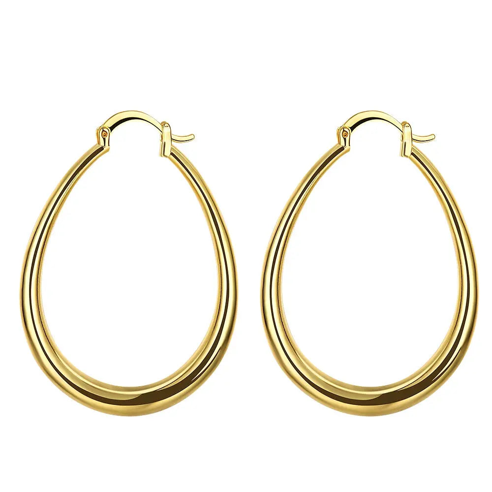 4.4cm oval earrings